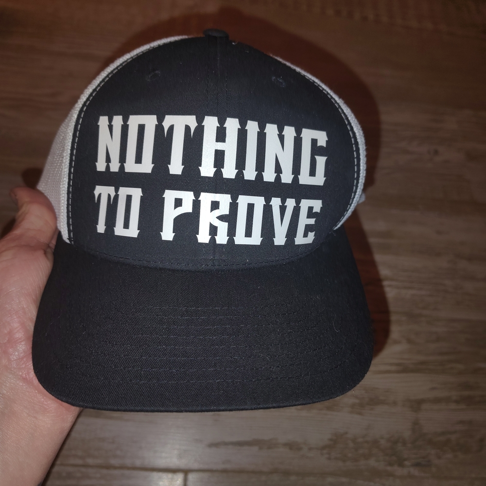 Nothing To Prove Black & White Mesh Trucker Hat